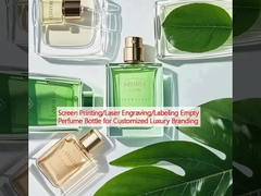 การพิมพ์หน้าจอ / การฉลากด้วยเลเซอร์ / การติดป้าย กระป๋องน้ําหอมเปล่าสําหรับการสร้างแบรนด์หรูหราที่กําหนดเอง