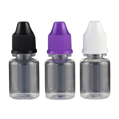 Cosmetic Plastic Bottle 5ml 10ml 20ml 30ml 50ml 60ml 120ml Clear PET Bottle with CRC Screw Cap