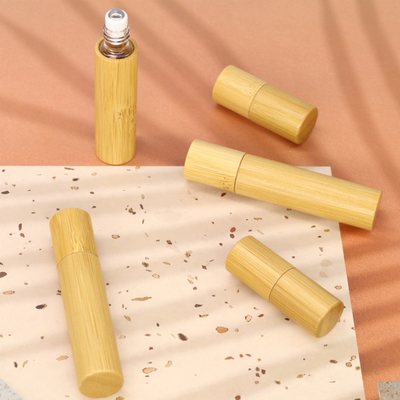1ml 3ml 5ml 10ml Bamboo Wood Roller Bead Bottle Cover Essential Oil Perfume
