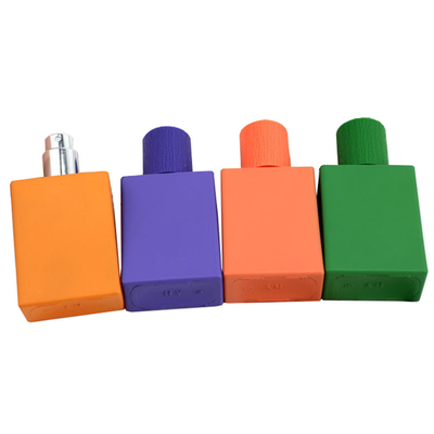 Portable 30ml Custom Perfume Glass Bottle High End Solid Color Packaging