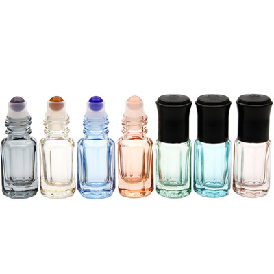 3ml Color Star Anise Wood Cover Plastic Cover Essential Oil Bottle With Glass Marbles