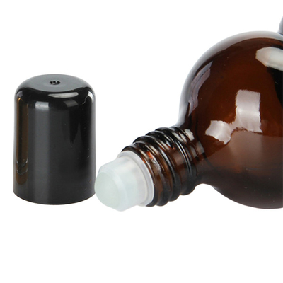 10-100ml Brown Double Gourd Roller Ball Essential Oil Bottle Empty Rubber Head Dropper