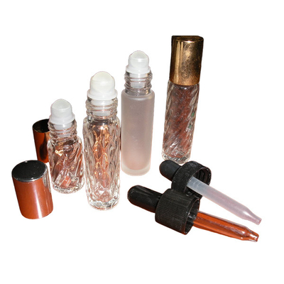1 Inch 0.05mm Roll on Perfume bottles with Holder For Cosmetic Packaging
