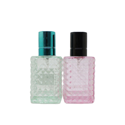 40ml wholesal colorful perfume glass bottle with crimp pump