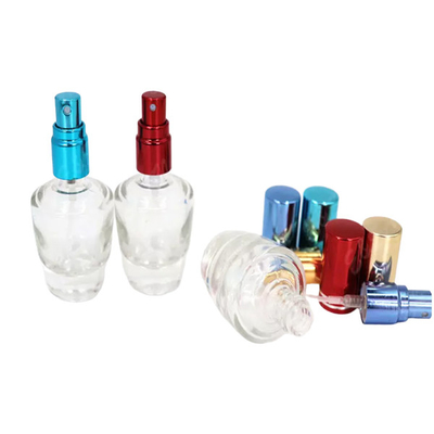 Clear Refillable Glass Perfume Bottle 30ml Capacity With Aluminum Sprayer