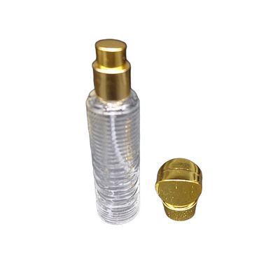 Wholesale Fancy Clear Glass Perfume Bottle With UV plastic Cap Glass Refill Empty Perfume Atomizer Spray hot sell