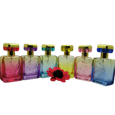 Portable Refillable Empty Glass Perfume Bottle Light Weight With Plastic Cap