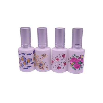 perfume glass bottle 15ml  recycled glass bottles black blue red pink green cap plastic and metal roll frog