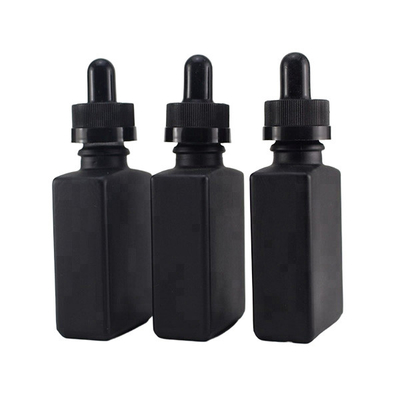 Matte Black Essential Oil Container Rectangular With Child Resistant Cap