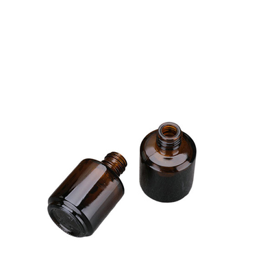 Amber 15ML Empty Glass Nail Polish Bottles With Brush And Cap