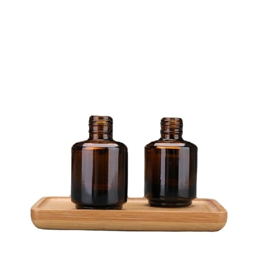 Amber 15ML Empty Glass Nail Polish Bottles With Brush And Cap