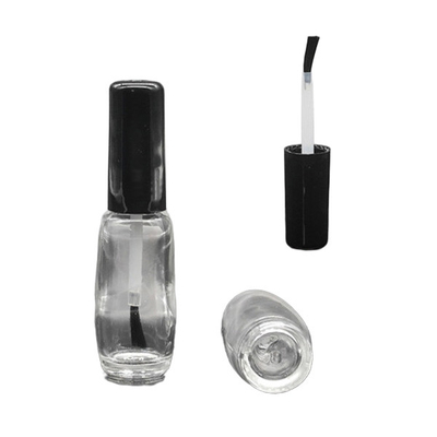 Matte Surface Empty Glass Nail Polish Bottles , Oval Empty Nail Polish Bottles With Brush