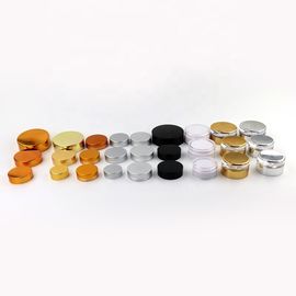 Airless Glass Beauty Cream Jars Aluminium / Plastic Cap 25-65mm Height