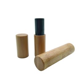 Natural Wooden Empty Bamboo Custom Lipstick Tubes Cosmetic Packaging