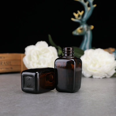 Euro Square Separate 35ML Amber Glass Bottle