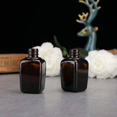 Euro Square Separate 35ML Amber Glass Bottle