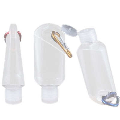 60ml Plastic PETG Bottle with Flip Top Cap and Hook for Hand Sanitizer and Cosmetics