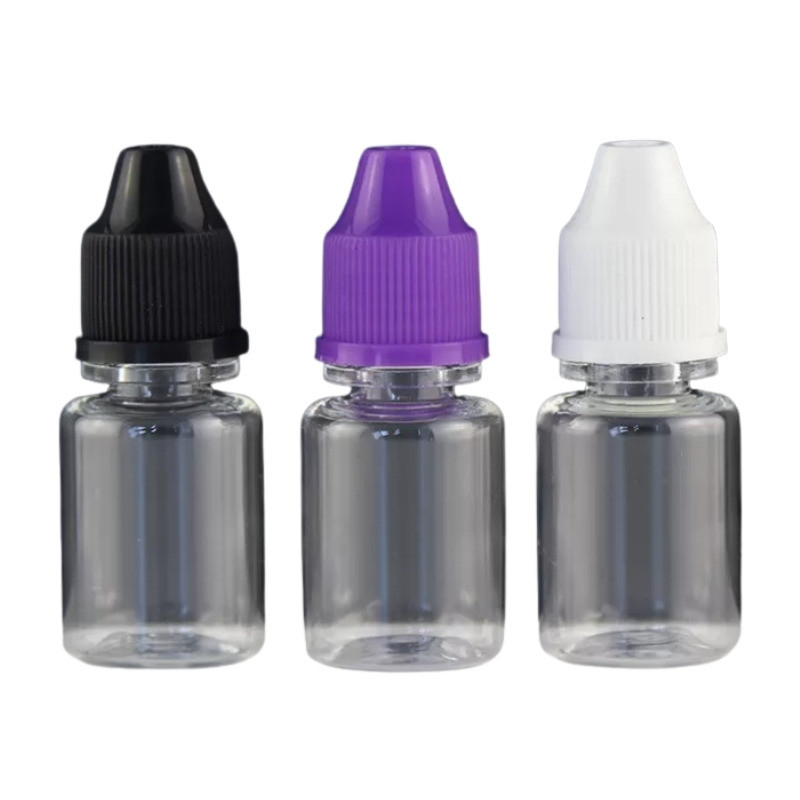 Cosmetic Plastic Bottle 5ml 10ml 20ml 30ml 50ml 60ml 120ml Clear PET Bottle with CRC Screw Cap