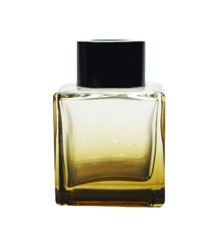 Custom Glass Perfume Bottles 50ml Square Gradient Paint Aromatherapy Creative Essential Oil Bottle