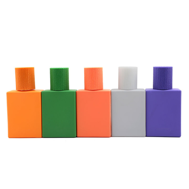 Portable 30ml Custom Perfume Glass Bottle High End Solid Color Packaging