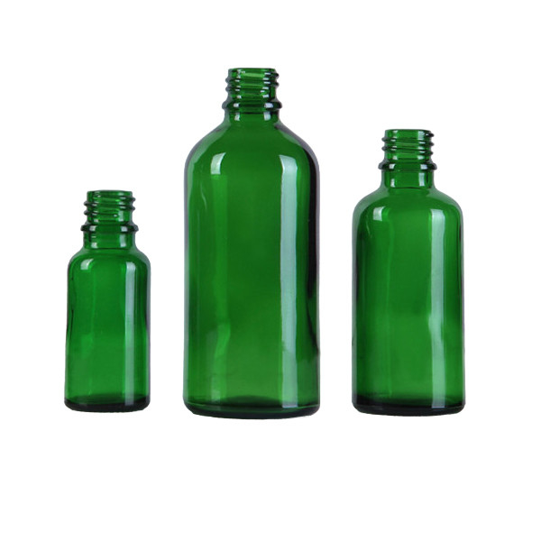 Printing Green Glass Dropper Bottles , Medical Glass 20ml / 30ml Dropper Bottle