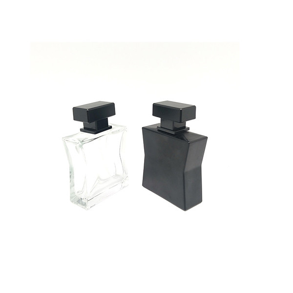 T - Shirt Shape Empty Refillable Perfume Bottles Transparent And Black Wth Screw Caps
