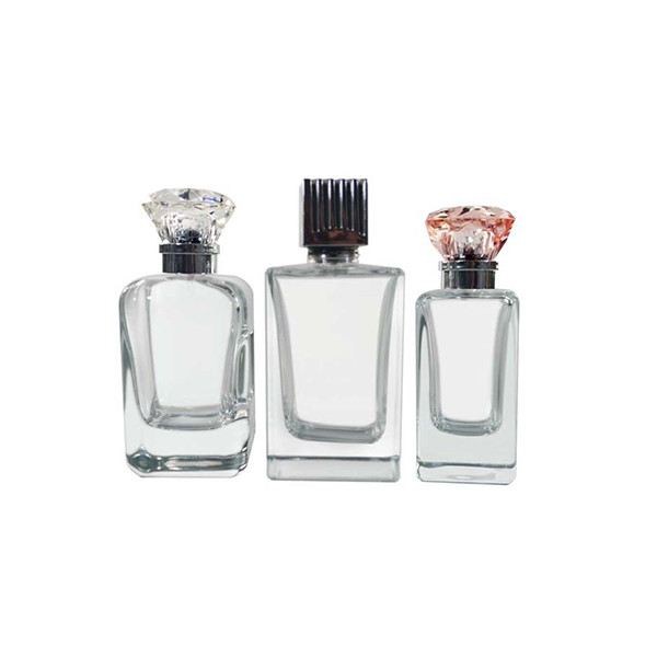 Portable Refillable Empty Glass Perfume Bottle Light Weight With Plastic Cap