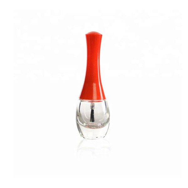 10ml Custom Made Nail Polish Bottles Plastic Red Blue White Caps With Brush